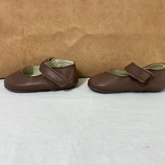 BABY GAP Brown Leather Velcro Closure Baby Shoes Size 1 - Picture 10 of 10